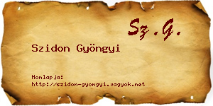 Szidon Gyöngyi névjegykártya