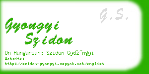 gyongyi szidon business card